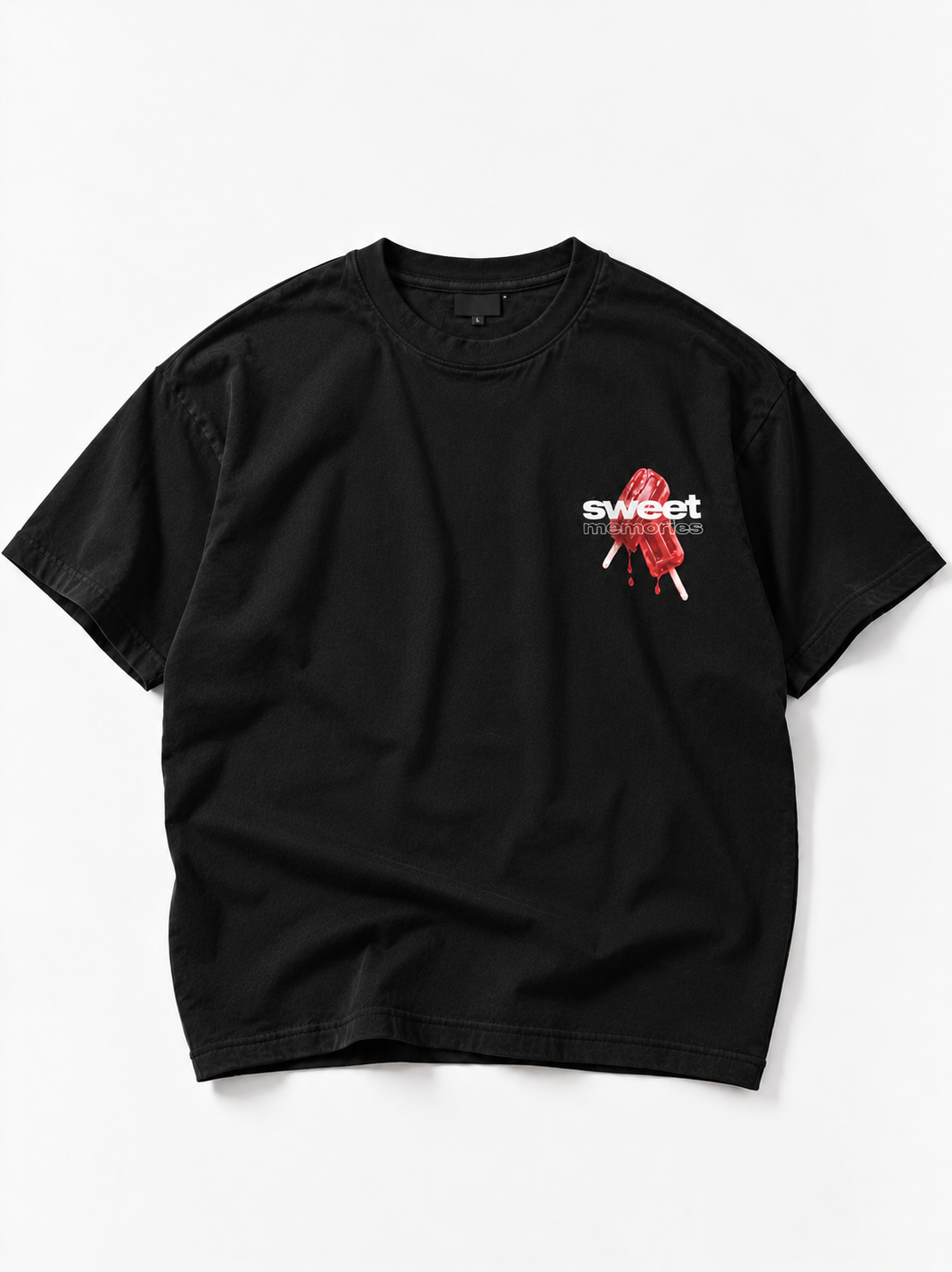 Sweet Memories Oversized T-Shirt - Black
