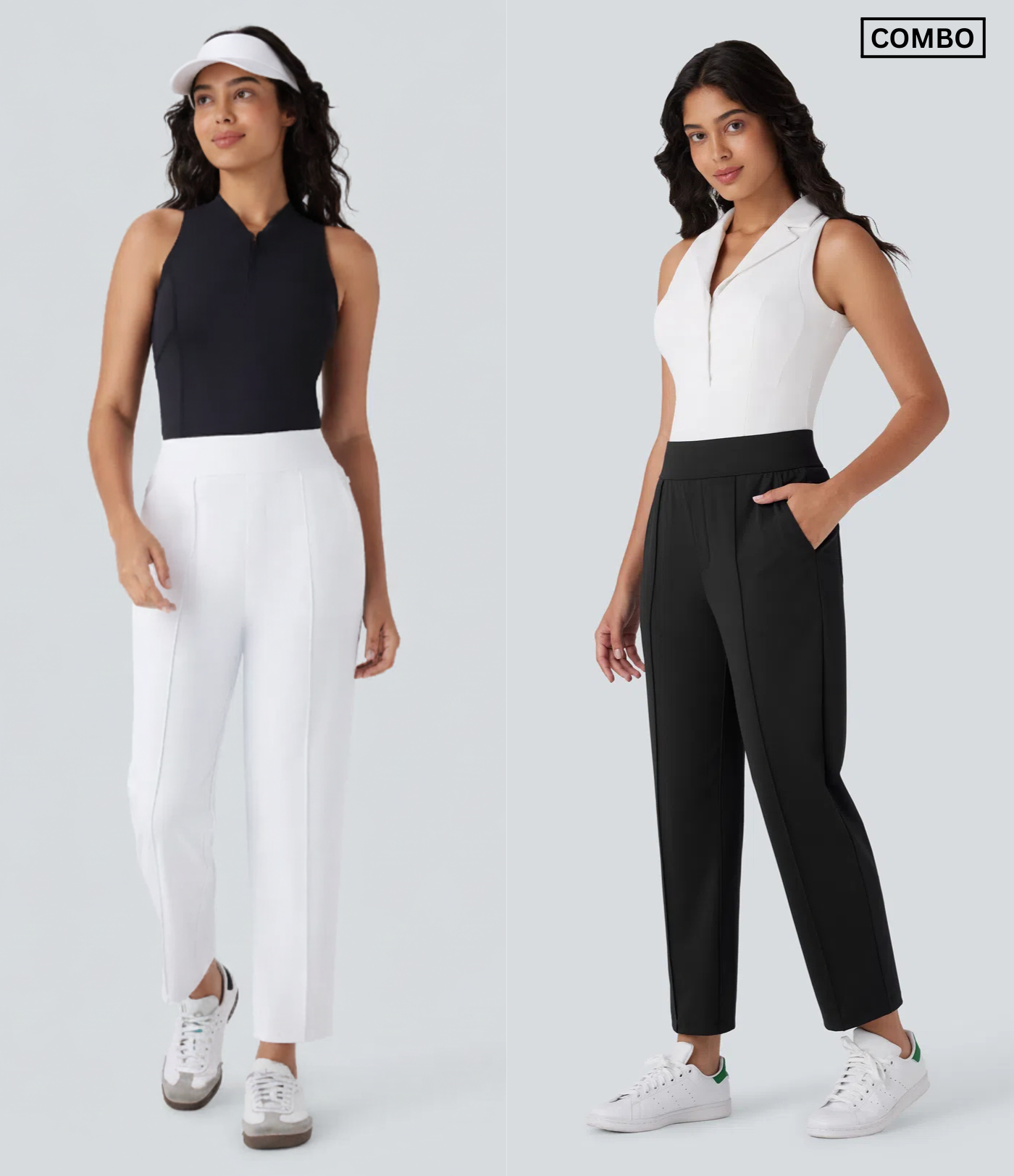 Daily Wear Pants - Combo of 2 - Black and White