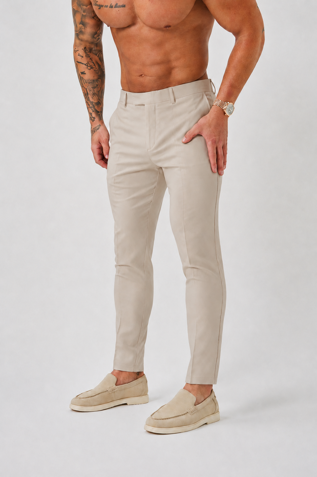 Stretch Trousers - Cream