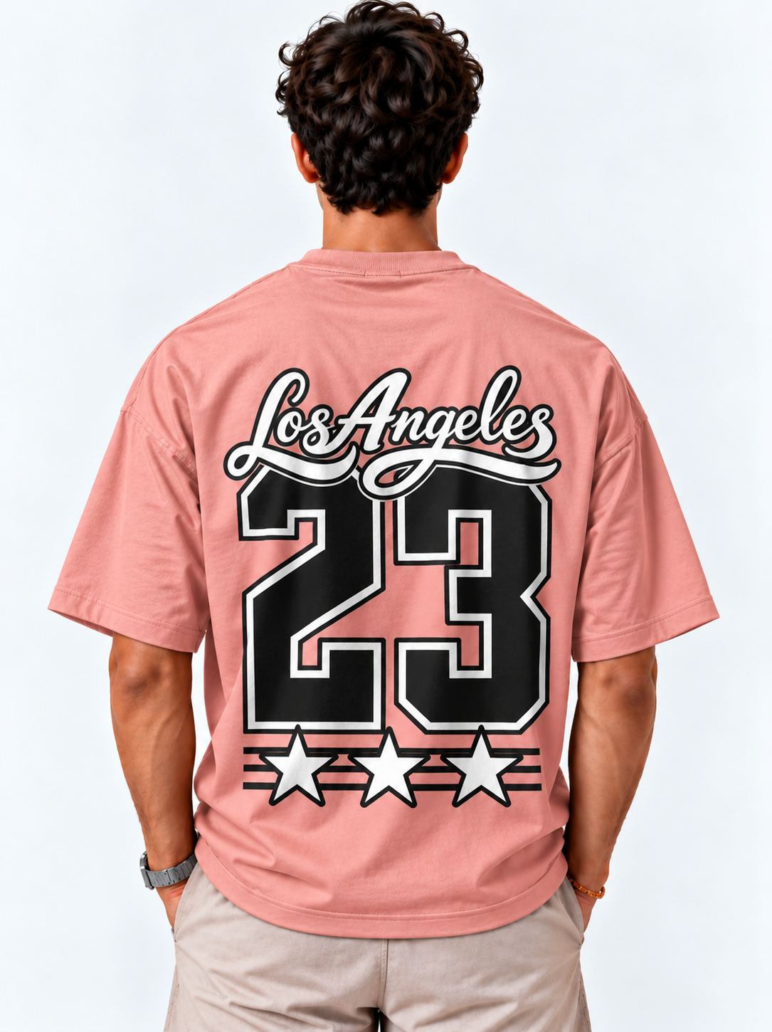 LA23 Oversized Tshirt - Rose Pink