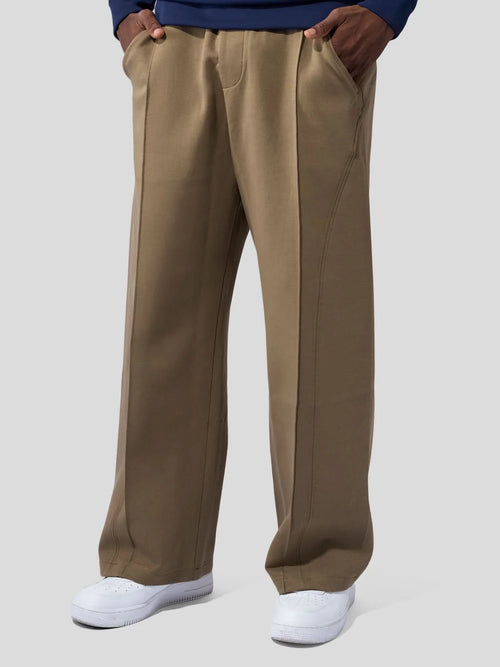 Lightweight Straight Pants - Camel Brown