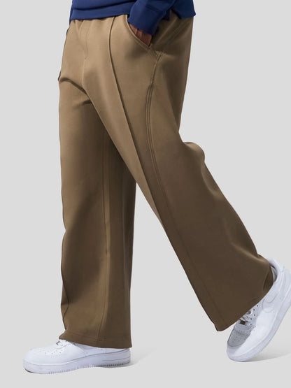 Lightweight Straight Pants - Camel Brown