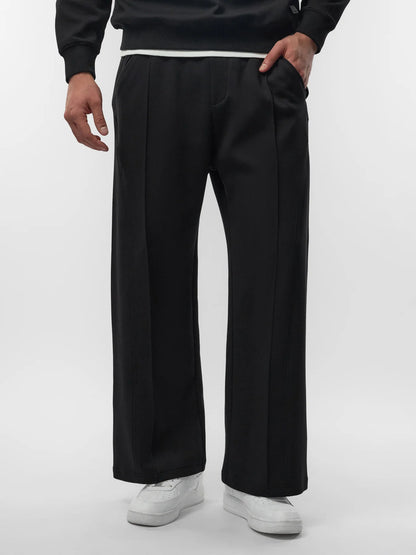 Lightweight Straight Pants - Black