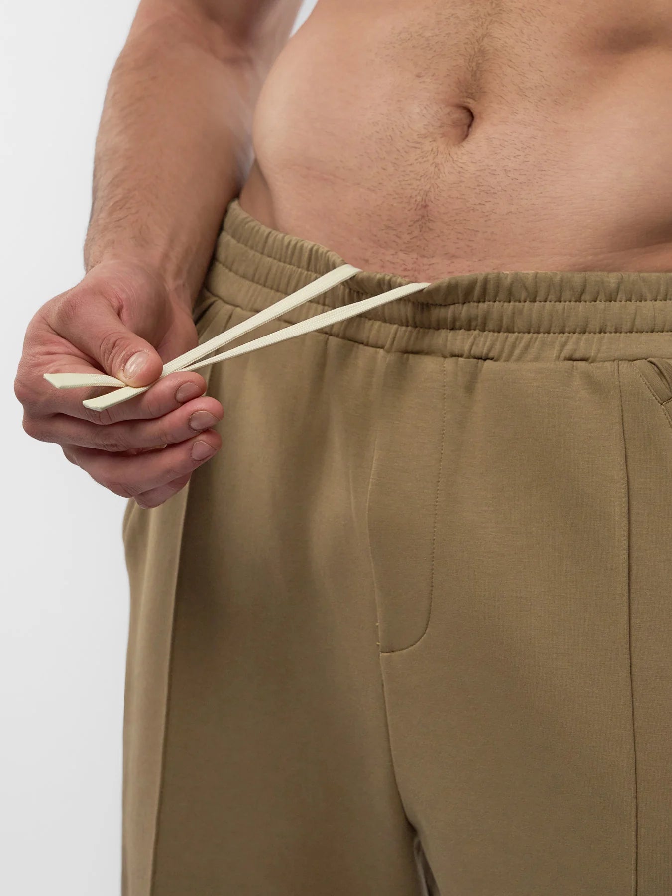 Lightweight Straight Pants - Camel Brown