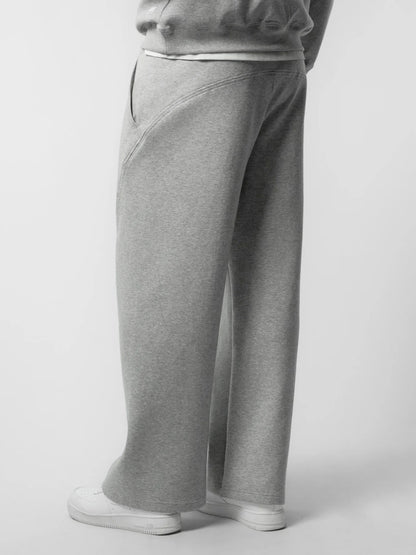 Lightweight Straight Pants - Melange Grey