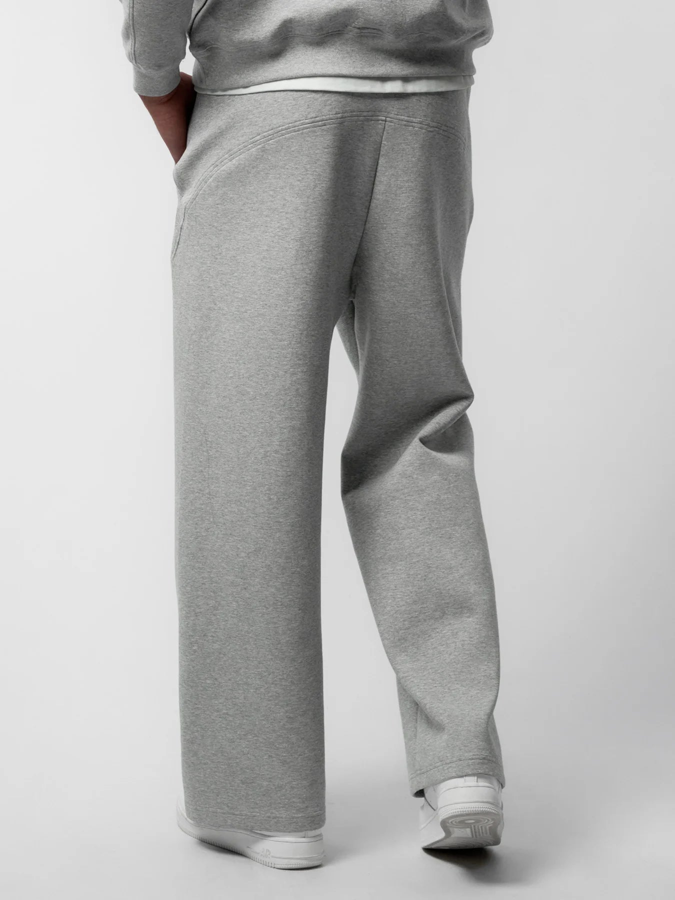Lightweight Straight Pants - Melange Grey