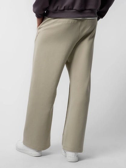Lightweight Straight Pants - Stone Beige