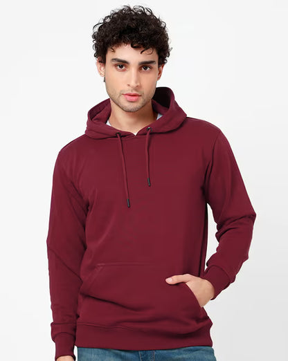 Fluid Essentials Regular Fit Hoodie - Maroon