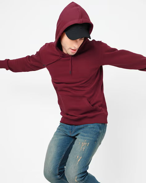 Fluid Essentials Regular Fit Hoodie - Maroon