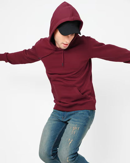 Fluid Essentials Regular Fit Hoodie - Maroon
