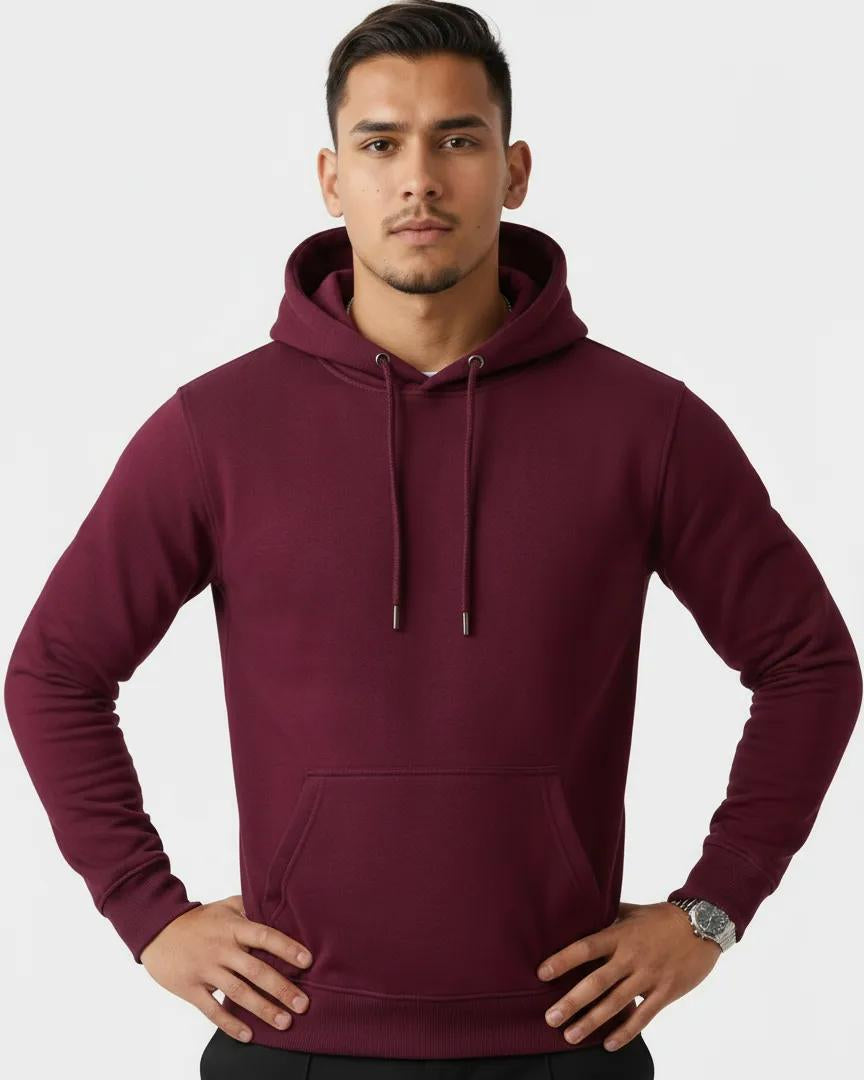 Fluid Essentials Regular Fit Hoodie - Maroon