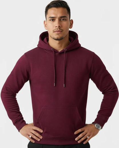 Fluid Essentials Regular Fit Hoodie - Maroon