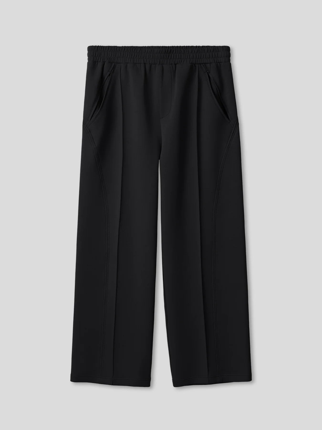 Lightweight Straight Pants - Black