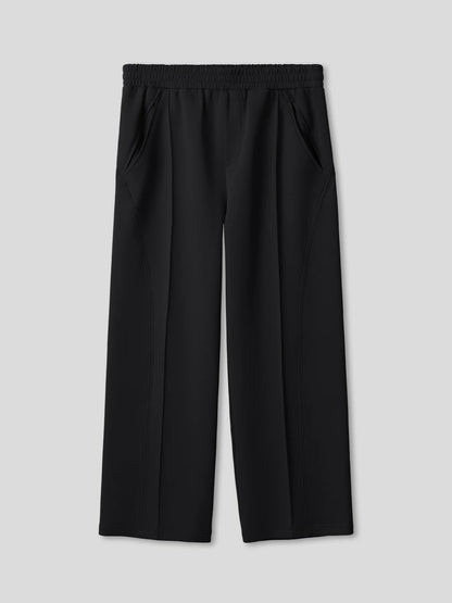 Lightweight Straight Pants - Black