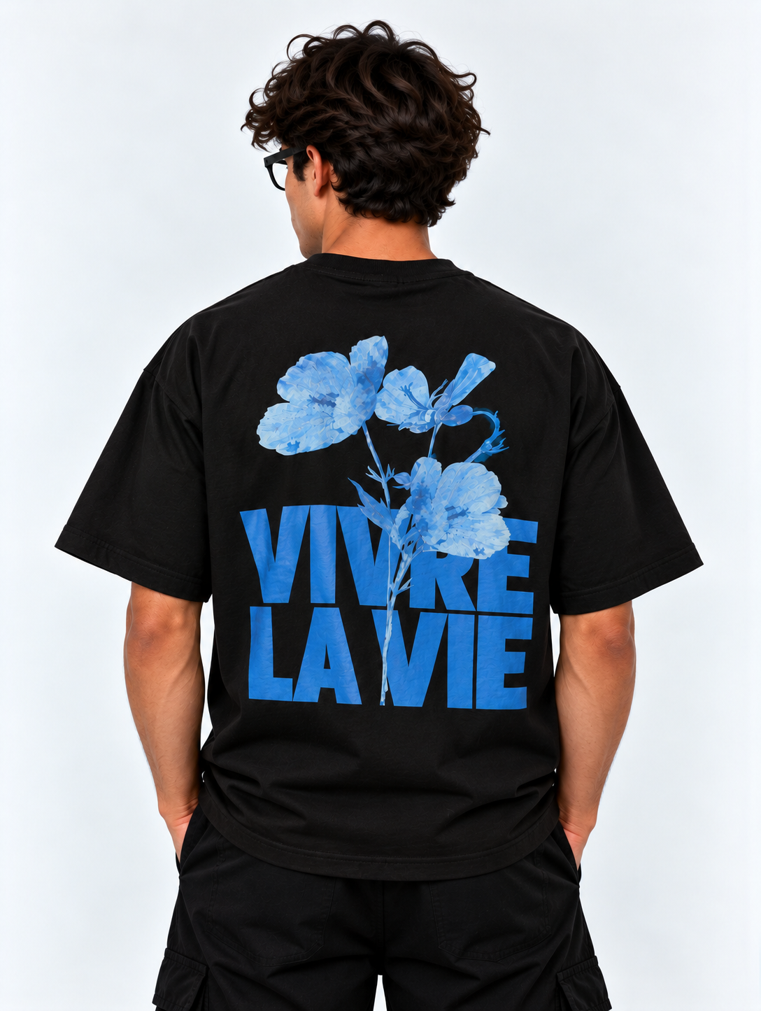 Vivre La Vie Oversized Tshirt - Black