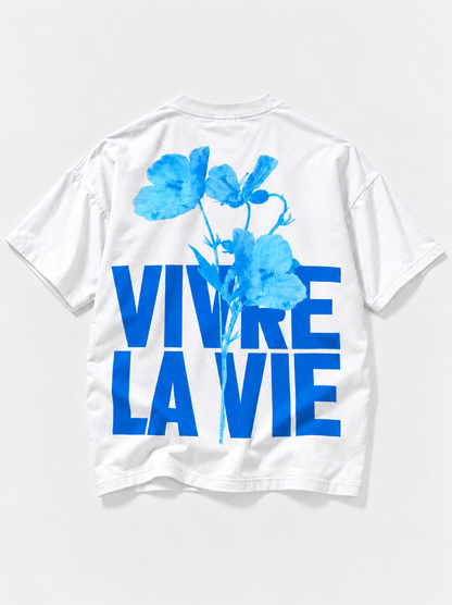 Vivre La Vie Oversized Tshirt - White