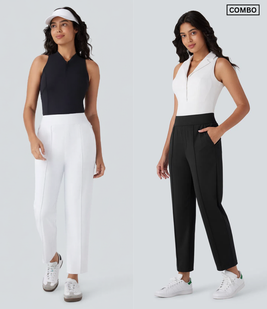Daily Wear Pants - Combo of 2 - Black and White