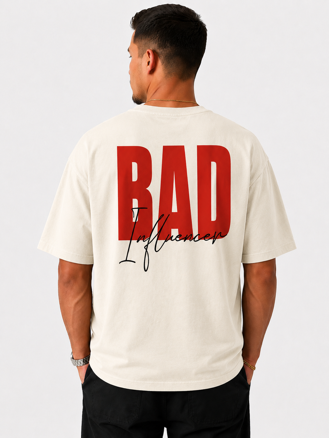 Bad Statement Oversized T-Shirt - Off-White