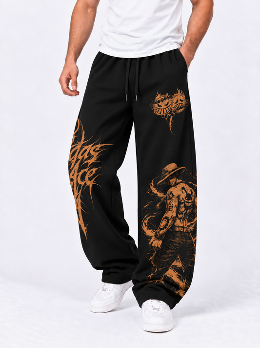 Rebel Spirit Cotton Pants - Jet Black