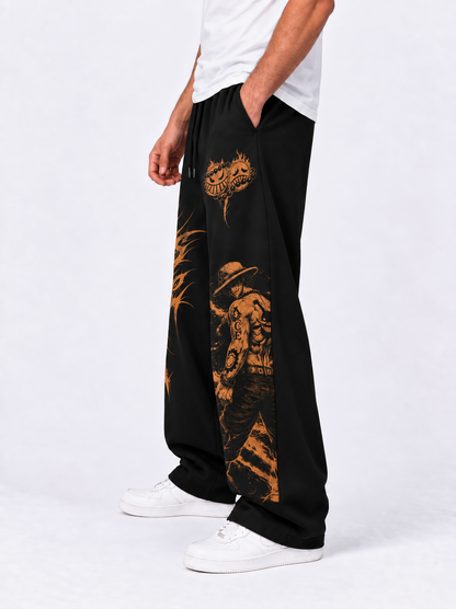 Rebel Spirit Cotton Pants - Jet Black
