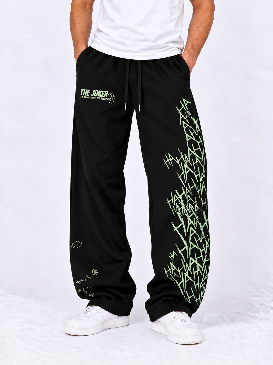 Joker Chaos Cotton Pants - Acid Black
