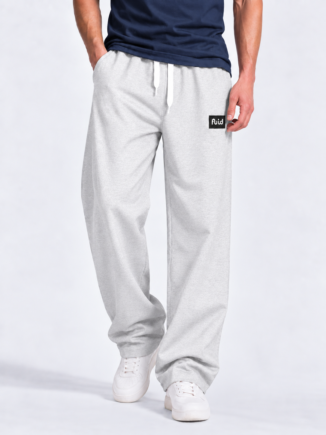 Relaxed Essentials Joggers - Melange White
