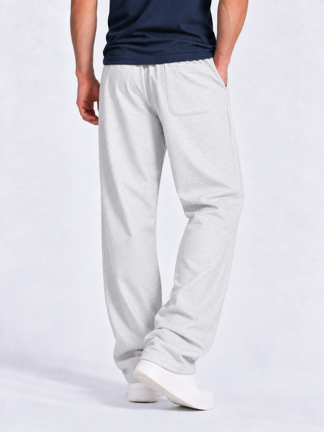 Relaxed Essentials Joggers - Melange White