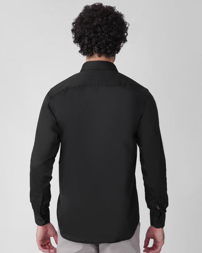 Deer Signature Stretch Shirt - Black