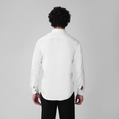 Deer Signature Stretch Shirt - White
