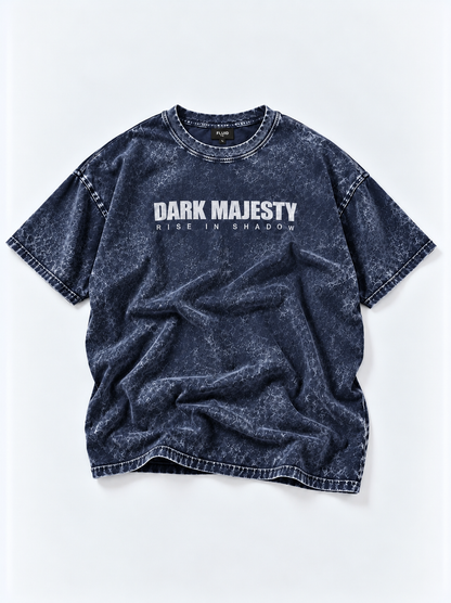 Dark Majesty Oversized Tshirt - Acid Wash - Army Green