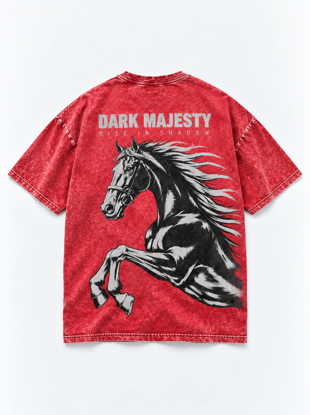 Dark Majesty Oversized Tshirt - Acid Wash - Black