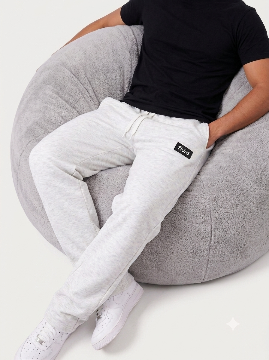 Essential Sweatpants - White Melange