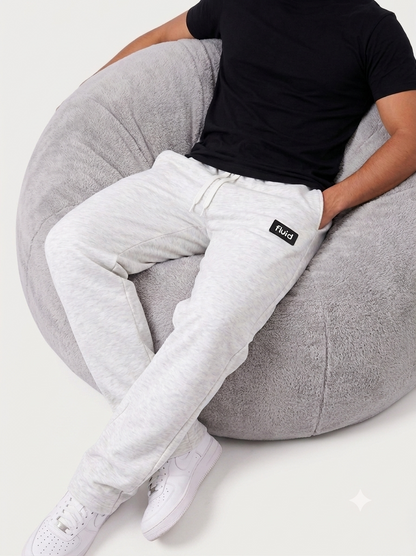 Essential Sweatpants - White Melange