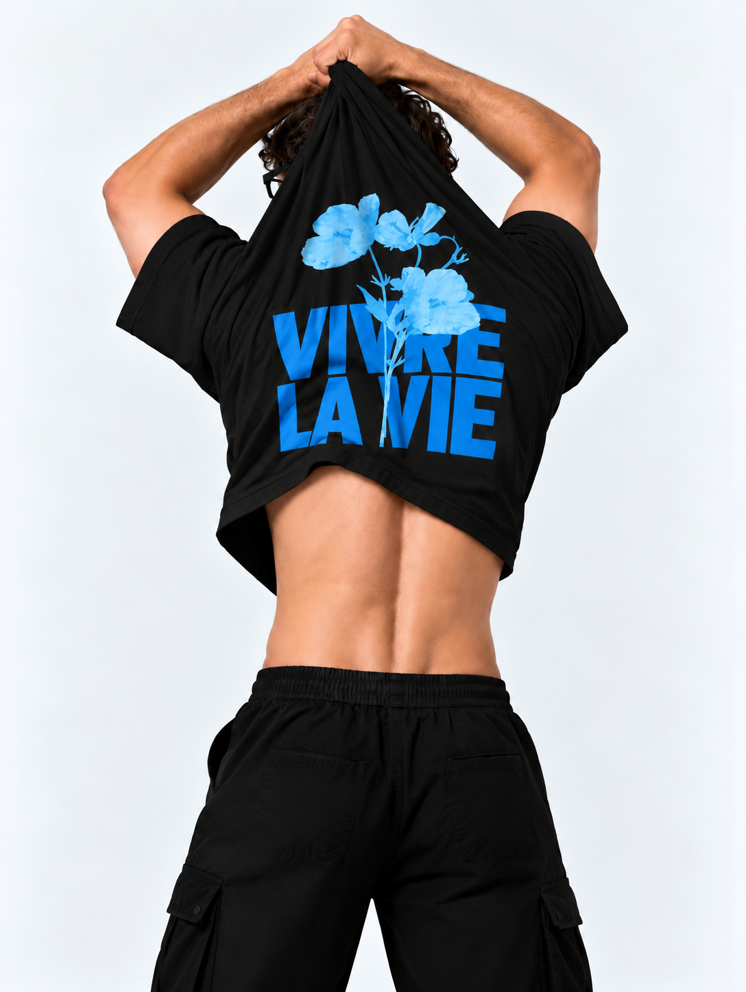 Vivre La Vie Oversized Tshirt - Black