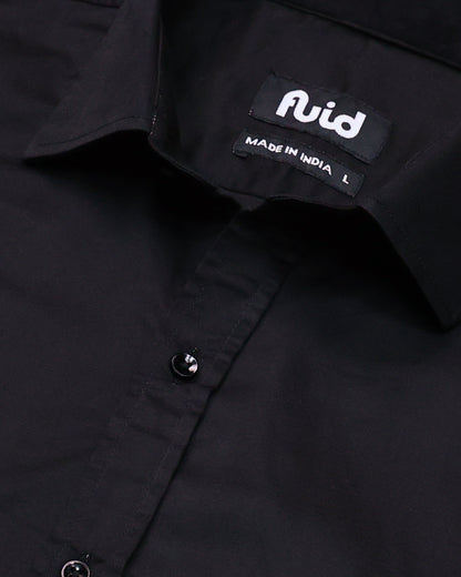 Deer Signature Stretch Shirt - Black