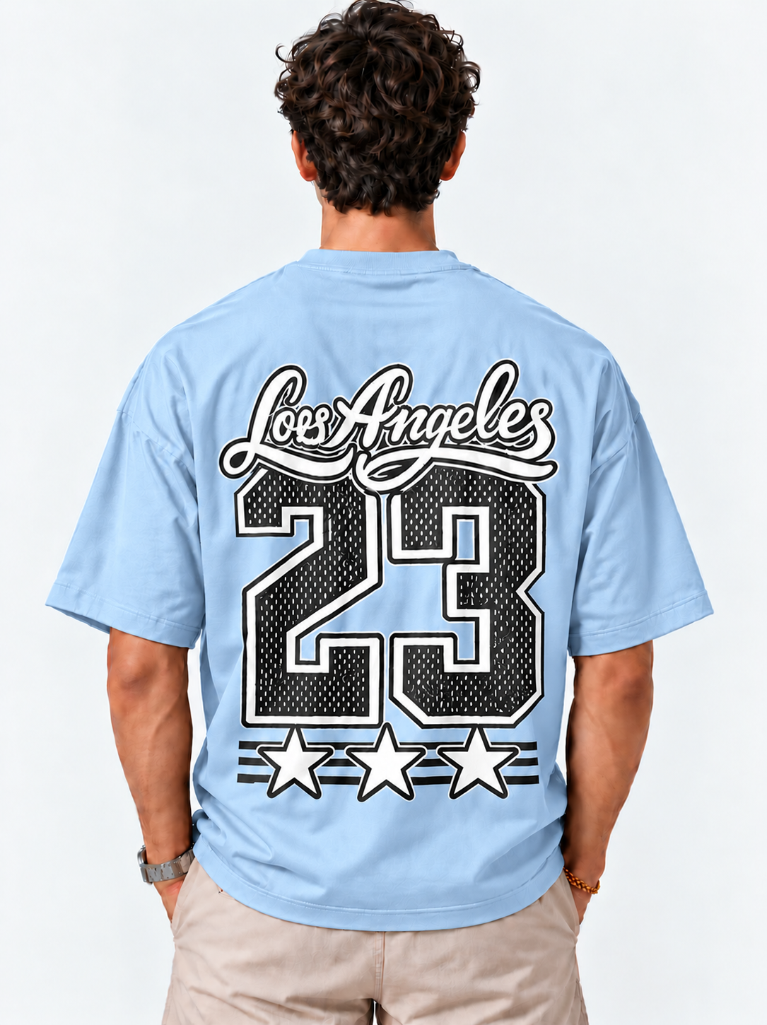 LA23 Oversized Tshirt - Sky Blue