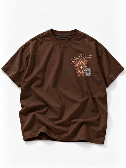 Rebel Spirit Oversized T-Shirt - Brown