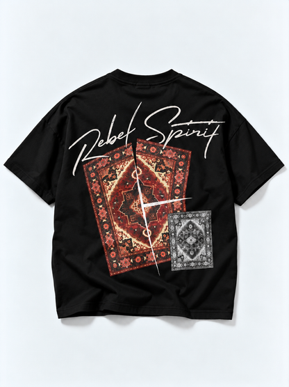 Rebel Spirit Oversized T-Shirt - Black