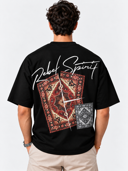 Rebel Spirit Oversized T-Shirt - Black