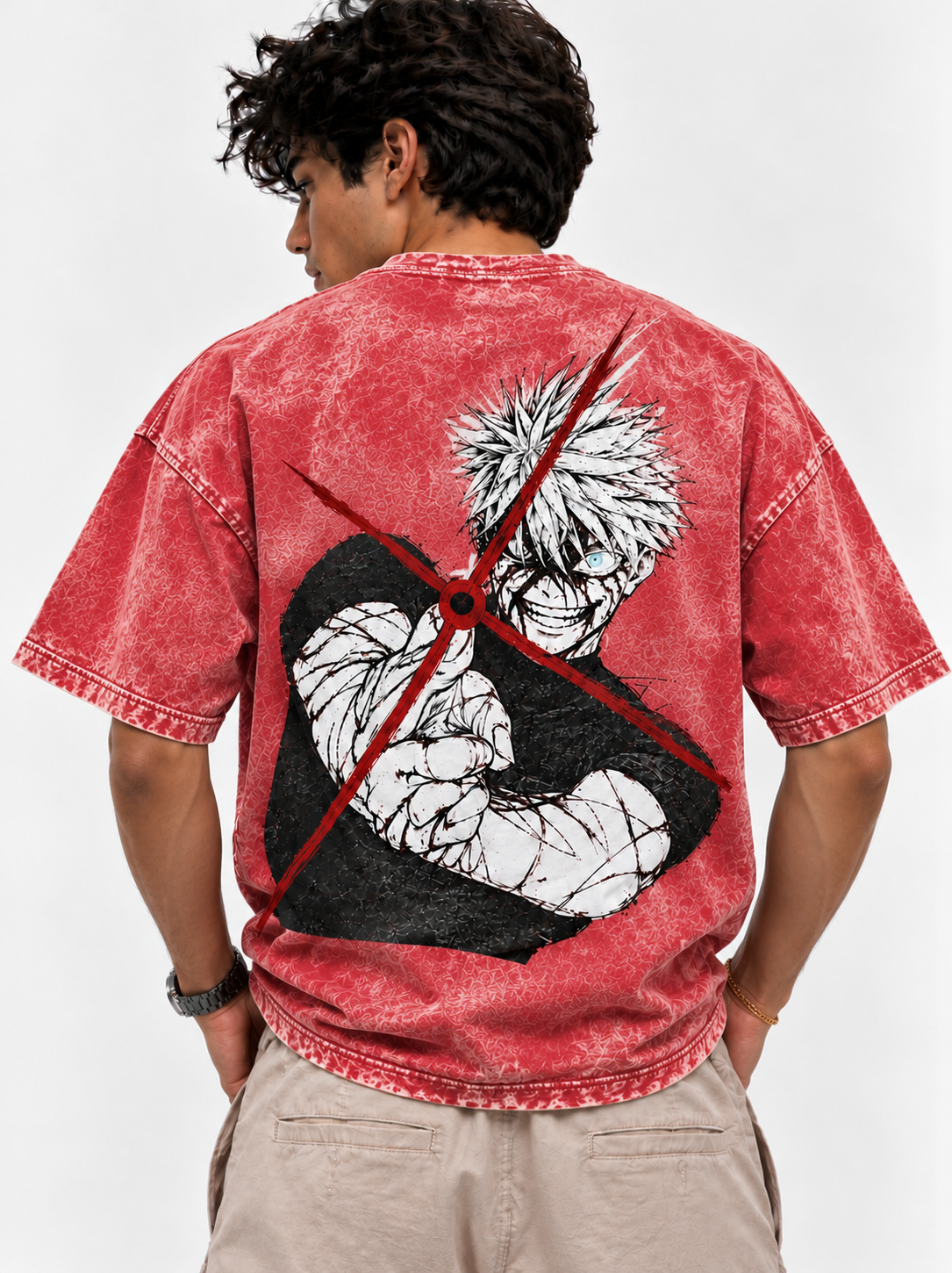 Rage Shot Oversized Tshirt - Acid Wash - Black