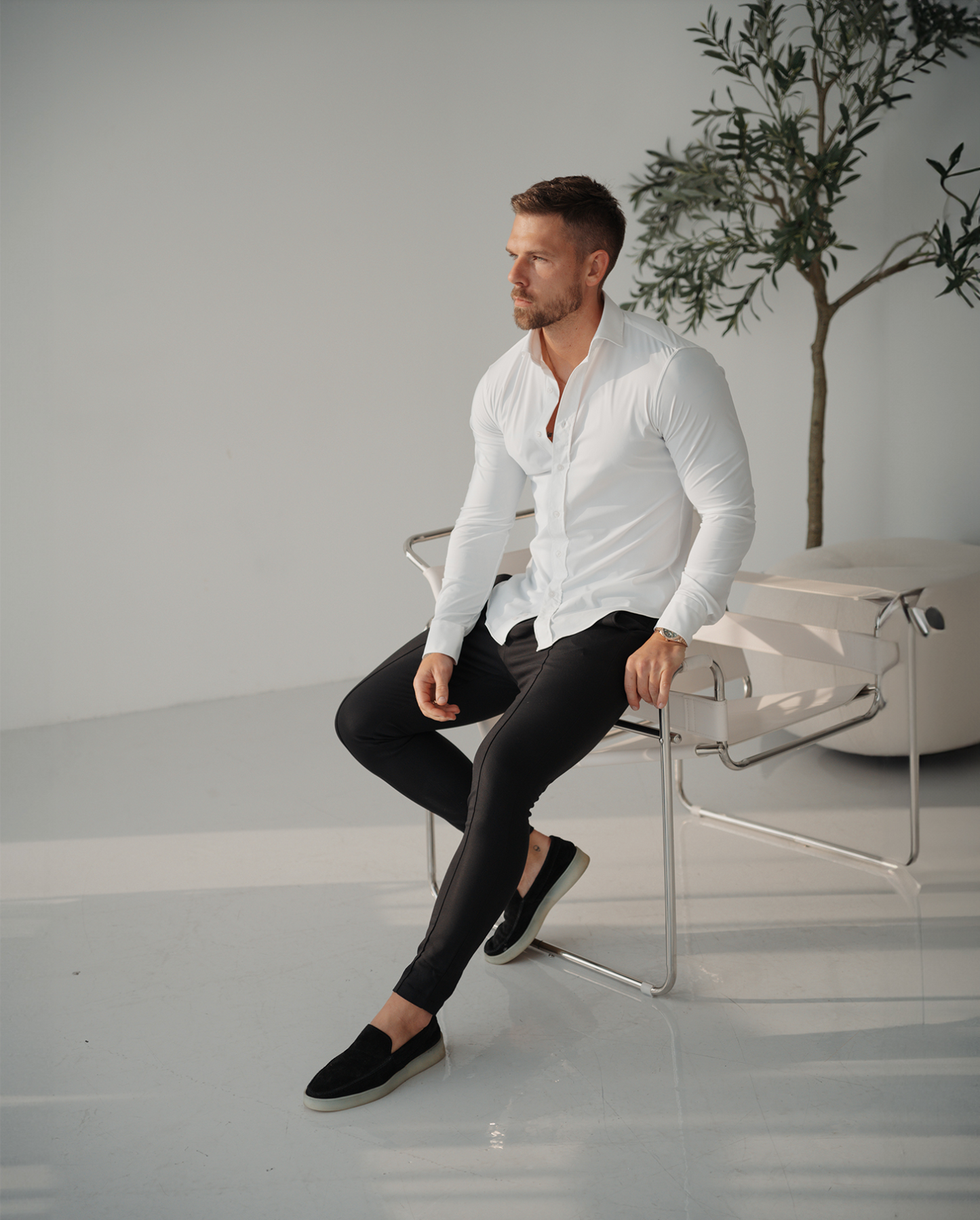 Fluid Essentials Stretch Shirt - White