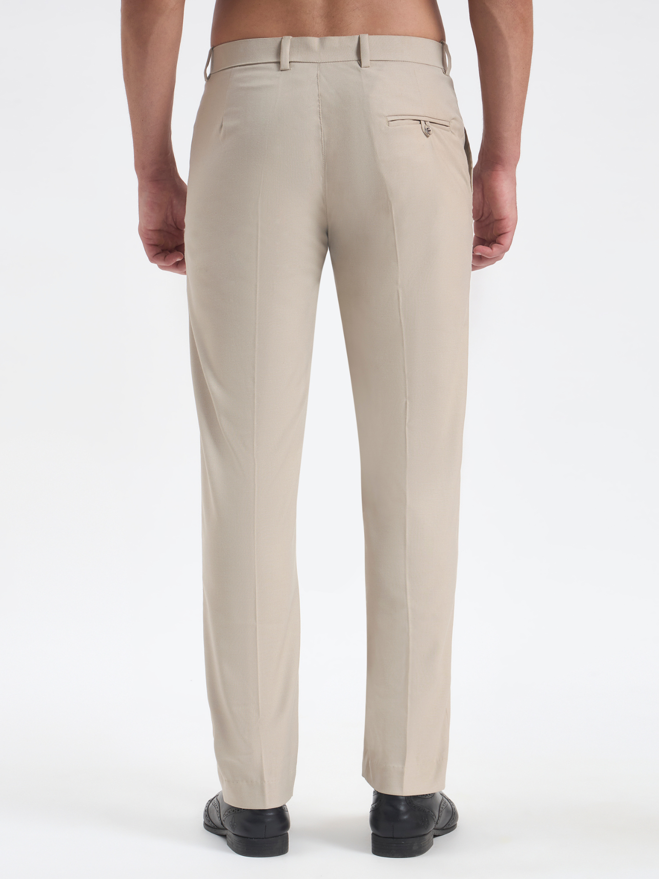Slim-Fit Essential Trousers - Beige