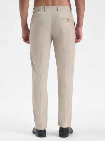 Slim-Fit Essential Trousers - Beige