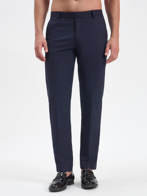 Slim-Fit Essential Trousers - Navy