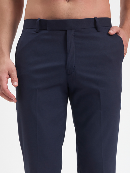 Slim-Fit Essential Trousers - Navy