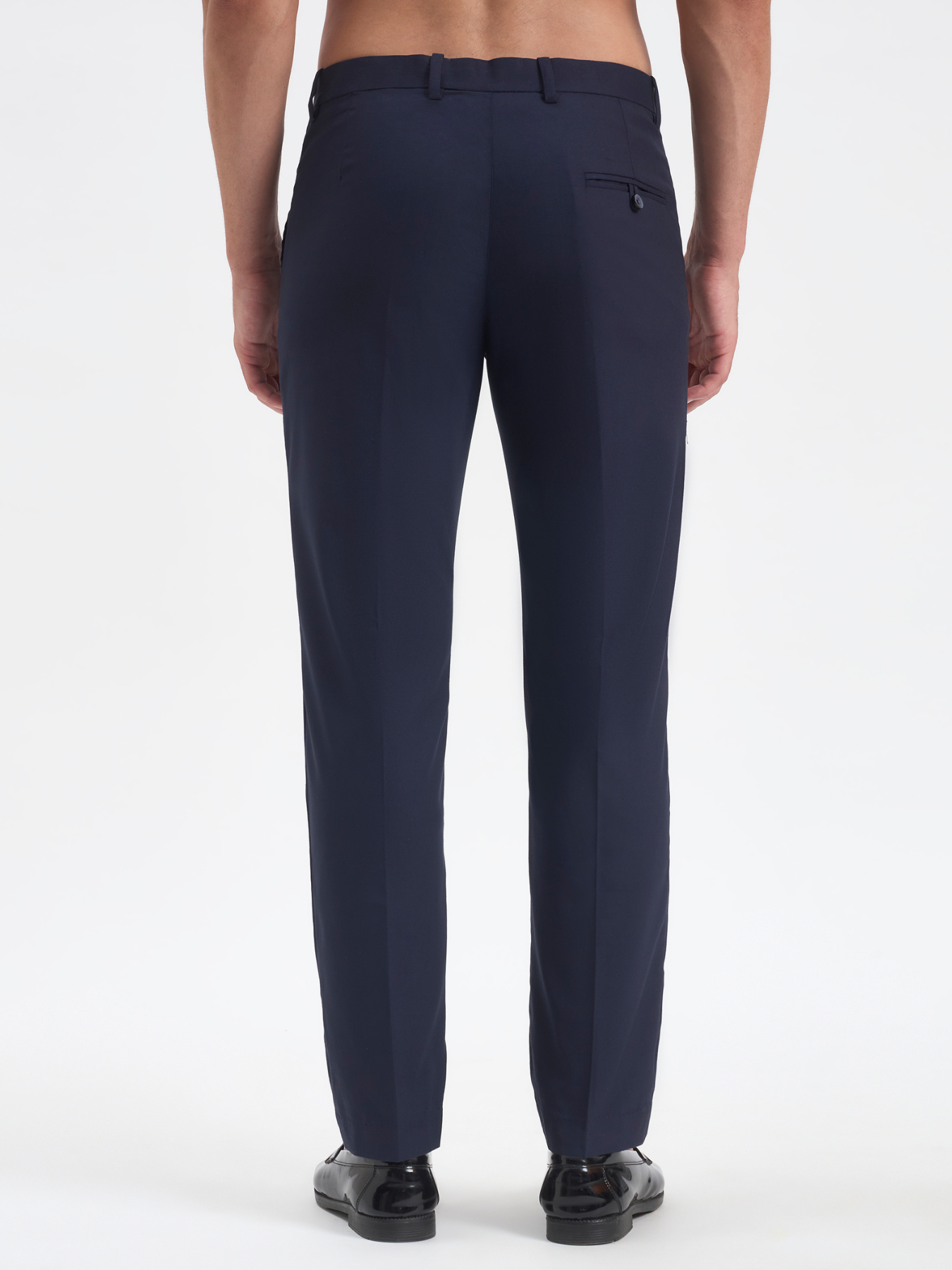 Slim-Fit Essential Trousers - Navy