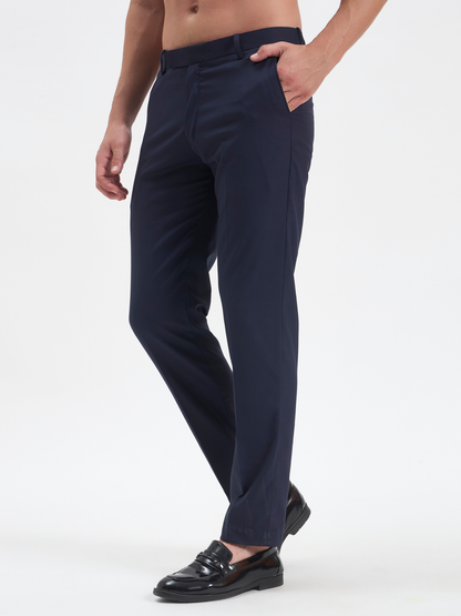Slim-Fit Essential Trousers - Navy