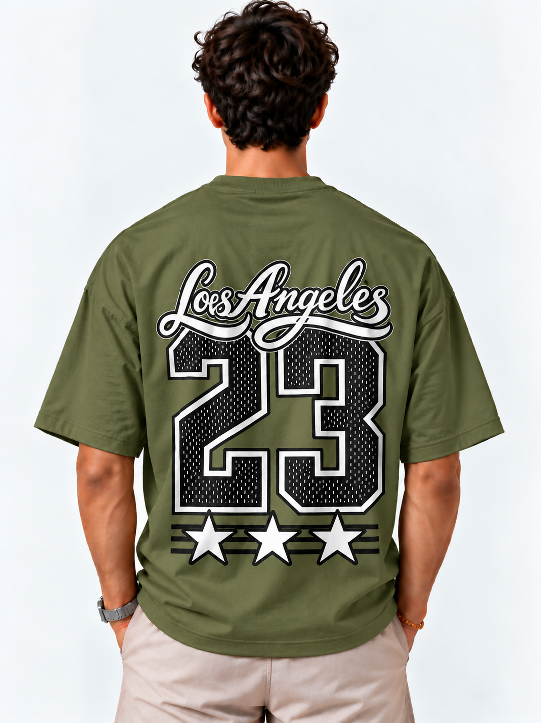 LA23 Oversized Tshirt - Army Green