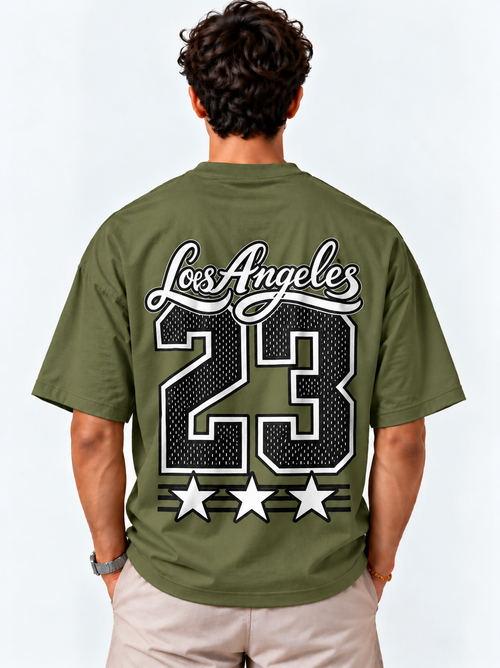 LA23 Oversized Tshirt - Army Green