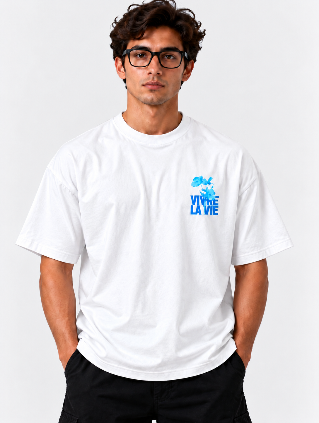 Vivre La Vie Oversized Tshirt - White